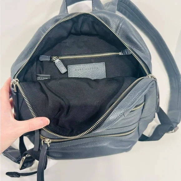 Marc Jacob's Navy Leather Moto Backpack - Picture 4 of 7